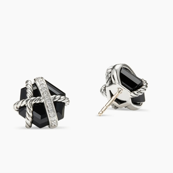 💕💯 Authentic David Yurman Black Onyx Earrings💕HP - Picture 8 of 9